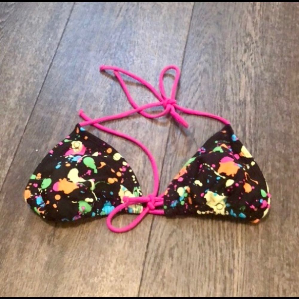 O.P. Paint Splatter Bikini Top XS